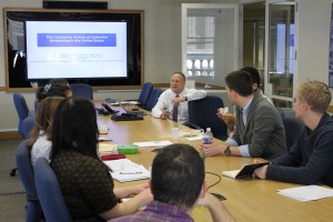 Professor Josh Bienstock in a Collective Bargaining workshop.