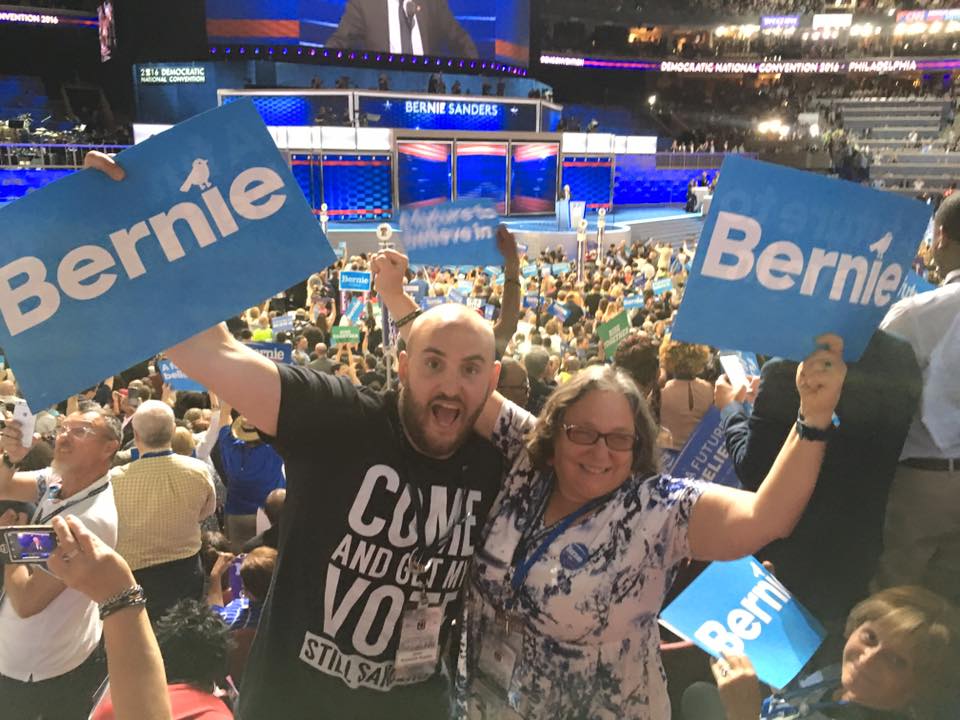 Mom and me seeing Bernie!