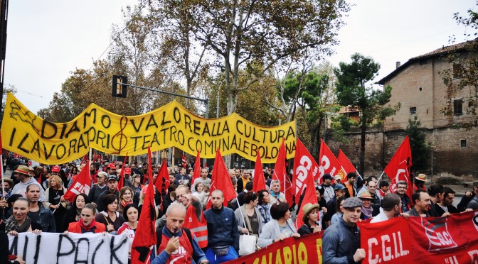Italians Demonstrate in Opposition to Jobs Act